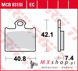 TRW ZF KLOCKI HAMULCOWE KH602 ECO ORGANIC HUSQVARNA CR 65 '12-, TC 85 '14-, KTM SX 85 '11-, FREERIDE 250/350 '12-'15 TYŁ