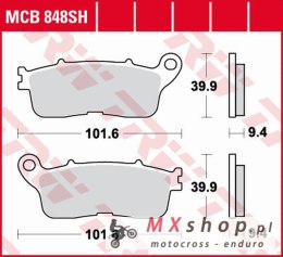 TRW ZF KLOCKI HAMULCOWE KH636 SINTER STREET HONDA VFR 1200F '10-'16, VFR 1200X CROSSTOURER '12-, TYŁ