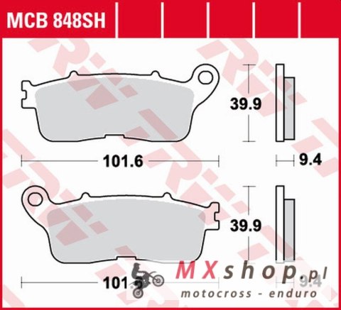 TRW ZF KLOCKI HAMULCOWE KH636 SINTER STREET HONDA VFR 1200F '10-'16, VFR 1200X CROSSTOURER '12-, TYŁ TRW ZF KLOCKI HAMULCOWE KH636 SINTER STREET HONDA VFR 1200F '10-'16, VFR 1200X CROSSTOURER '12-, TYŁ