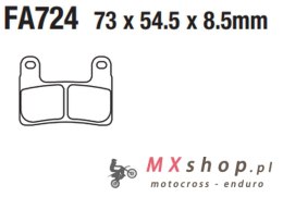 TRW ZF KLOCKI HAMULCOWE KH724 CARBON RACING BMW S 1000RR, R 1250R/RT '19-, R 1250GS/ADV '19-, S 1000XR '19-, PRZÓD