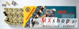 CZ ŁAŃCUCH NAPĘDOWY 428 MX (118 OGNIW) ZŁOTY (MOTOCROSS DO 110 CCM) (23,0 KN) + ZAPINKA