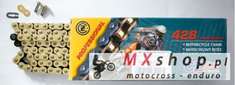 CZ ŁAŃCUCH NAPĘDOWY 428 MX (130 OGNIW) ZŁOTY (MOTOCROSS DO 110 CCM) (23,0 KN) + ZAPINKA CZ ŁAŃCUCH NAPĘDOWY 428 MX (130 OGNIW) ZŁOTY (MOTOCROSS DO 110 CCM) (23,0 KN) + ZAPINKA