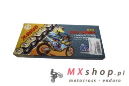 CZ ŁAŃCUCH NAPĘDOWY 520 NXR NARROW (118 OGNIW) ZŁOTY (MOTOCROSS) DO 450 CCM (35,8 KN) + ZAPINKA