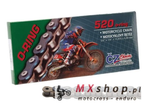 CZ ŁAŃCUCH NAPĘDOWY 520 ORM (100 OGNIW) O-RING DO 450 CCM (34,0 KN) + ZAPINKA CZ ŁAŃCUCH NAPĘDOWY 520 ORM (100 OGNIW) O-RING DO 450 CCM (34,0 KN) + ZAPINKA