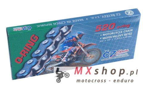 CZ ŁAŃCUCH NAPĘDOWY 520 RDO (112 OGNIW) O-RING DO 450 CCM (33,8 KN) (Z OTWORAMI WYRZUCAJĄCYMI BŁOTO) + ZAKUWKA CZ ŁAŃCUCH NAPĘDOWY 520 RDO (112 OGNIW) O-RING DO 450 CCM (33,8 KN) (Z OTWORAMI WYRZUCAJĄCYMI BŁOTO) + ZAKUWKA