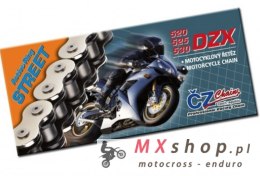 CZ ŁAŃCUCH NAPĘDOWY 525 DZX (104 OGNIW) ACTIVE RING (X-RING) CHROM DO 1000 CCM (40,0 KN) + ZAKUWKA DRĄŻONA