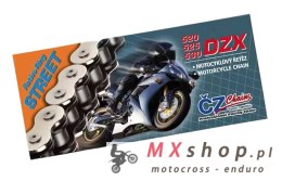 CZ ŁAŃCUCH NAPĘDOWY 525 DZX (124 OGNIWA) ACTIVE RING (X-RING) CHROM DO 1000 CCM (40,0 KN) + ZAKUWKA DRĄŻONA