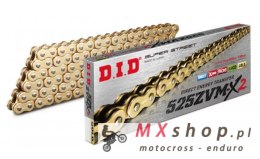 DID 525ZVMX2G&G-88 ŁAŃCUCH ZŁOTY / ZŁOTY (88 OGNIW) X-RING (525ZVMXGB88)(OTWARTY+ ZAKUWKA)