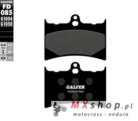GALFER KLOCKI HAMULCOWE KH126 PÓŁMETALICZNE GALFER KLOCKI HAMULCOWE KH126 PÓŁMETALICZNE