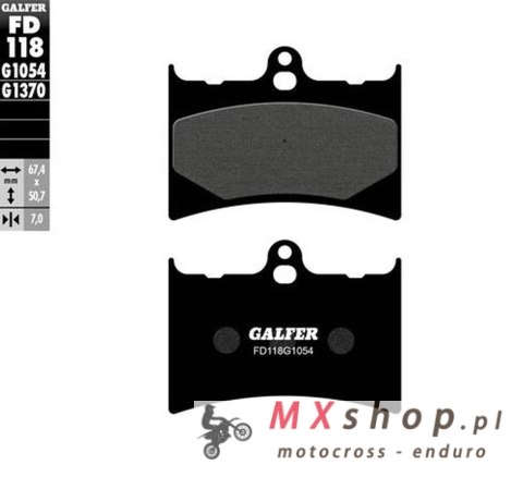 GALFER KLOCKI HAMULCOWE KH126 PÓŁMETALICZNE GALFER KLOCKI HAMULCOWE KH126 PÓŁMETALICZNE