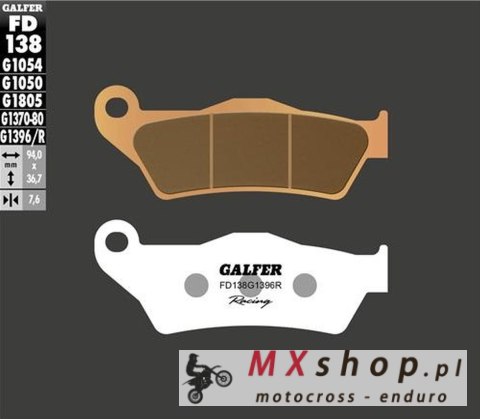 GALFER KLOCKI HAMULCOWE KH181 SPIEK METALICZNY (ZŁOTE) OFF ROAD RACING KTM SX/EXC '92-'20 (BREMBO) GALFER KLOCKI HAMULCOWE KH181 SPIEK METALICZNY (ZŁOTE) OFF ROAD RACING KTM SX/EXC '92-'20 (BREMBO)