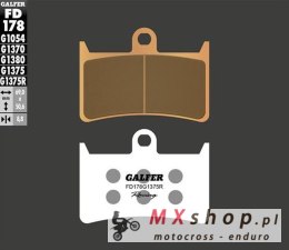 GALFER KLOCKI HAMULCOWE KH252 / KH380 SPIEK METALICZNY (ZŁOTE) SPORT RACING
