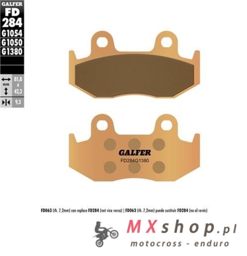 GALFER KLOCKI HAMULCOWE KH323 SPIEK METALICZNY (GRUBOŚĆ 9,2 MM) GALFER KLOCKI HAMULCOWE KH323 SPIEK METALICZNY (GRUBOŚĆ 9,2 MM)