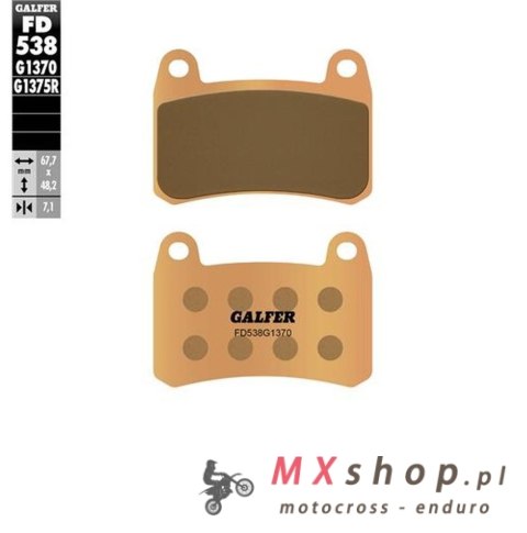 GALFER KLOCKI HAMULCOWE KH658 SPIEK METALICZNY (ZŁOTE) STREET PRZÓD BENELLI 251S '20-'23; 302S/R '17-'23; TRK 251/302 '20-'23 GALFER KLOCKI HAMULCOWE KH658 SPIEK METALICZNY (ZŁOTE) STREET PRZÓD BENELLI 251S '20-'23; 302S/R '17-'23; TRK 251/302 '20-'23