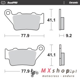 MOTO-MASTER KLOCKI HAMULCOWE KH208 / KH213 ROADPRO CERAMIC SERIES