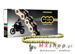 REGINA ŁAŃCUCH NAPĘDOWY 520ZRE (102 OGNIW) Z-RING ENDURO DO 650CCM (ZŁOTY) (ZAPINKA+ZAKUWKA PEŁNA+ ZAKUWKA DRĄŻONA) (135ZRE/1020