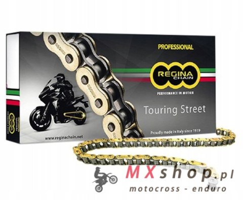 REGINA ŁAŃCUCH NAPĘDOWY 520ZRT (110OGNIW) Z-RING TOURING-STREET DO 750 CCM ZŁOTY (ZAPINKA+ZAKUWKA) (135ZRT/1003) REGINA ŁAŃCUCH NAPĘDOWY 520ZRT (110OGNIW) Z-RING TOURING-STREET DO 750 CCM ZŁOTY (ZAPINKA+ZAKUWKA) (135ZRT/1003)