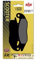 SBS KLOCKI HAMULCOWE KH465 CARBON TECH AJP PR3/PR4/PR5 '13-,DERBI TERRA/CITY CROSS 125 '08-'16, HONDA CRF 250L/M/R '13-, PIAGGIO