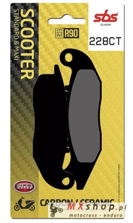 SBS KLOCKI HAMULCOWE KH465 CARBON TECH AJP PR3/PR4/PR5 '13-,DERBI TERRA/CITY CROSS 125 '08-'16, HONDA CRF 250L/M/R '13-, PIAGGIO