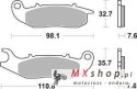 SBS KLOCKI HAMULCOWE KH465 CARBON TECH AJP PR3/PR4/PR5 '13-,DERBI TERRA/CITY CROSS 125 '08-'16, HONDA CRF 250L/M/R '13-, PIAGGIO