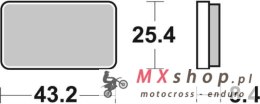 SBS KLOCKI HAMULCOWE SINTER/CARBON ARCTIC CAT 250/300/375/400/454/500 HAMULEC RĘCZNY (HANDBRAKE) KOLOR ZŁOTY