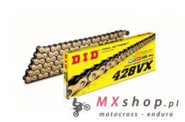 DID 428VXG&B-124 ŁAŃCUCH ZŁOTY (124 OGNIW) O-RING (OTWARTY + ZAKUWKA)