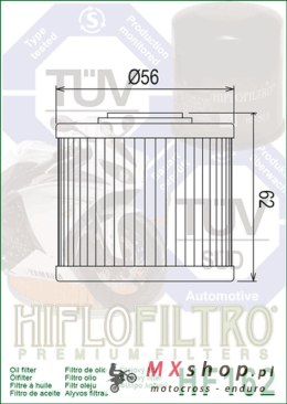 HIFLO FILTR OLEJU HF 162 BMW R 1300 GS '22-'24 (OEM: 11427105320)