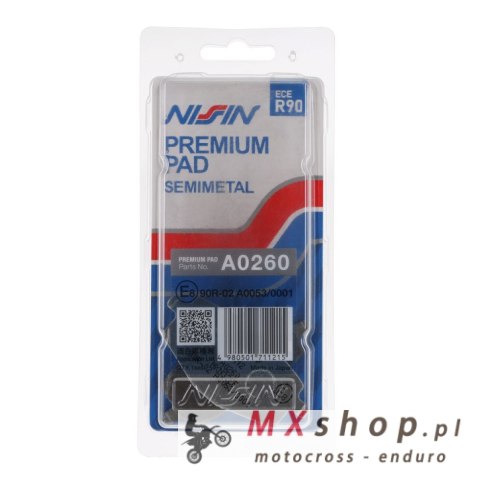 NISSIN 2024/10 KLOCKI HAMULCOWE KH101 PREMIUM SEMI-METALLIC (SPIEK METALICZNY) (ECE R90) (MADE IN JAPAN) (2P-229NS) NISSIN 2024/10 KLOCKI HAMULCOWE KH101 PREMIUM SEMI-METALLIC (SPIEK METALICZNY) (ECE R90) (MADE IN JAPAN) (2P-229NS)