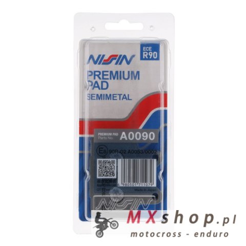 NISSIN 2024/10 KLOCKI HAMULCOWE KH104 PREMIUM SEMI-METALLIC (SPIEK METALICZNY) (ECE R90) (MADE IN JAPAN) (2P-209NS) NISSIN 2024/10 KLOCKI HAMULCOWE KH104 PREMIUM SEMI-METALLIC (SPIEK METALICZNY) (ECE R90) (MADE IN JAPAN) (2P-209NS)