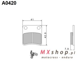 NISSIN 2024/10 KLOCKI HAMULCOWE KH257 PREMIUM SEMI-METALLIC (SPIEK METALICZNY) (ECE R90) (MADE IN JAPAN) (2P-246NS)