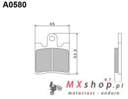 NISSIN 2024/10 KLOCKI HAMULCOWE KH283 PREMIUM SEMI-METALLIC (SPIEK METALICZNY) (ECE R90) (MADE IN JAPAN) (2P-265NS)