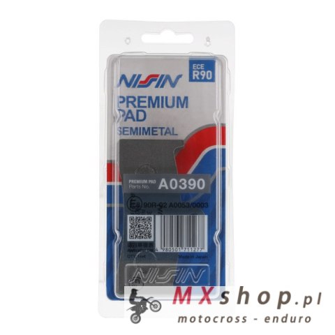 NISSIN 2024/10 KLOCKI HAMULCOWE KH424 PREMIUM SEMI-METALLIC (SPIEK METALICZNY) (ECE R90) (MADE IN JAPAN) (2P-243NS) NISSIN 2024/10 KLOCKI HAMULCOWE KH424 PREMIUM SEMI-METALLIC (SPIEK METALICZNY) (ECE R90) (MADE IN JAPAN) (2P-243NS)