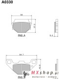 NISSIN 2024/10 KLOCKI HAMULCOWE KH67 PREMIUM SEMI-METALLIC (SPIEK METALICZNY) (ECE R90) (MADE IN JAPAN) (2P-236NS)