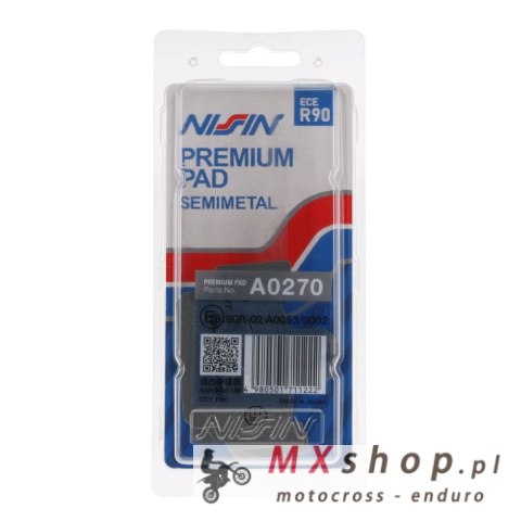 NISSIN 2024/10 KLOCKI HAMULCOWE KH81 PREMIUM SEMI-METALLIC (SPIEK METALICZNY) (ECE R90) (MADE IN JAPAN) (2P-230GS) NISSIN 2024/10 KLOCKI HAMULCOWE KH81 PREMIUM SEMI-METALLIC (SPIEK METALICZNY) (ECE R90) (MADE IN JAPAN) (2P-230GS)