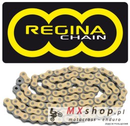 REGINA 2024/09 ŁAŃCUCH NAPĘDOWY 520EBE-ORO (112 OGNIW) TOURING-STREET DO 250 CCM ZŁOTY (ZAPINKA) (135EB-ORO/015) (BEZ ORINGÓW)