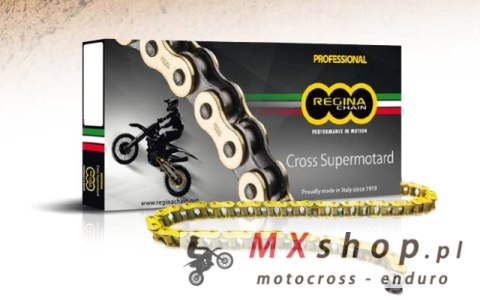 REGINA 2024/09 ŁAŃCUCH NAPĘDOWY 520RX3 (112-OGNIW) MOTOCROSS DO 500 CCM OFF ROAD ZŁOTY (ZAPINKA) (135RX3/009) (BEZ ORINGÓW) REGINA 2024/09 ŁAŃCUCH NAPĘDOWY 520RX3 (112-OGNIW) MOTOCROSS DO 500 CCM OFF ROAD ZŁOTY (ZAPINKA) (135RX3/009) (BEZ ORINGÓW)