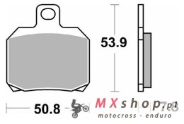 SBS KLOCKI HAMULCOWE KH266 RACING CARBON TECH KOLOR CZARNY PASUJE DO: APRILIA 1000RSV TYŁ