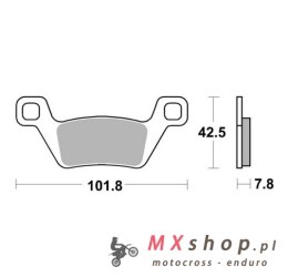 SBS KLOCKI HAMULCOWE KH600 OFF-ROAD SINTER PRZÓD KYMCO MXU 500 '09-'14, MXU 550 '10-'21, MXU/UXV 700 '13-'21 KOLOR ZŁOTY