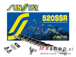 SUNSTAR ŁAŃCUCH NAPĘDOWY 520SSR-108N (520V) DO 400 CCM (O RING) KOLOR NATURALNY - WYPRZEDAŻ