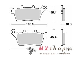 SBS KLOCKI HAMULCOWE KH STREET PERFORMANCE (EXCEL) SINTER KOLOR ZŁOTY YAMAHA MXT NIKEN / NIKEN GT '18-'24, TRACER 9 GT '23-'24 (