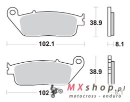 SBS KLOCKI HAMULCOWE KH142 / KH226 TRACK AND SPORT SINTER KOLOR ZŁOTY (ZAMIENIA MIESZANKĘ RS)