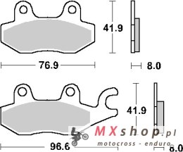 SBS KLOCKI HAMULCOWE KH165 / KH215 RACING DUAL CARBON KOLOR CZARNY
