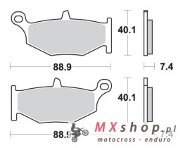 SBS KLOCKI HAMULCOWE KH419 STREET PERFORMANCE (EXCEL) SINTER KOLOR ZŁOTY PASUJE DO: SUZUKI GSX-R 600/750/1000/1300, DL1000 V-STR