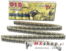 DID 50(530)VXG&B-102 ŁAŃCUCH ZŁOTY (102 OGNIW) X-RING (OTWARTY + ZAKUWKA) (50VXGB-102) - WYPRZEDAŻ