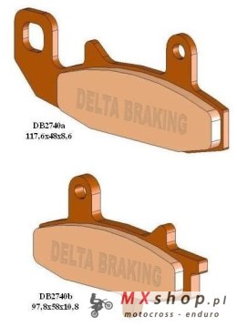 DELTA BRAKING KLOCKI HAMULCOWE KH147 - ZASTĘPUJE DB2740MX-D ORAZ DB2740QD-D