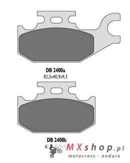 DELTA BRAKING KLOCKI HAMULCOWE KH307 YAMAHA YFM TYŁ - ZASTĘPUJĄ DB2400MX-D ORAZ DB2400QD-D