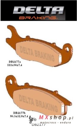 DELTA BRAKING KLOCKI HAMULCOWE KH465 HONDA CRF 230/250L, AJP PR7 PRZÓD - ZASTĘPUJĄ DB2177MX-D ORAZ DB2177QD-D