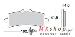 SBS KLOCKI HAMULCOWE KH447 TRACK AND SPORT SINTER KOLOR ZŁOTY PRZÓD (ZAMIENIA MIESZANKĘ RS)
