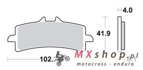 SBS KLOCKI HAMULCOWE KH447 TRACK AND SPORT SINTER KOLOR ZŁOTY PRZÓD (ZAMIENIA MIESZANKĘ RS)