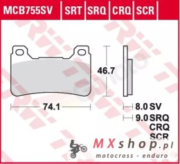 TRW ZF KLOCKI HAMULCOWE KH390 HONDA CBR 600RR 05-16, CBR 1000 FIREBLADE 04-16, PRZÓD SPIEK METALICZNY SINTER RACING (WYCZYNOWE N
